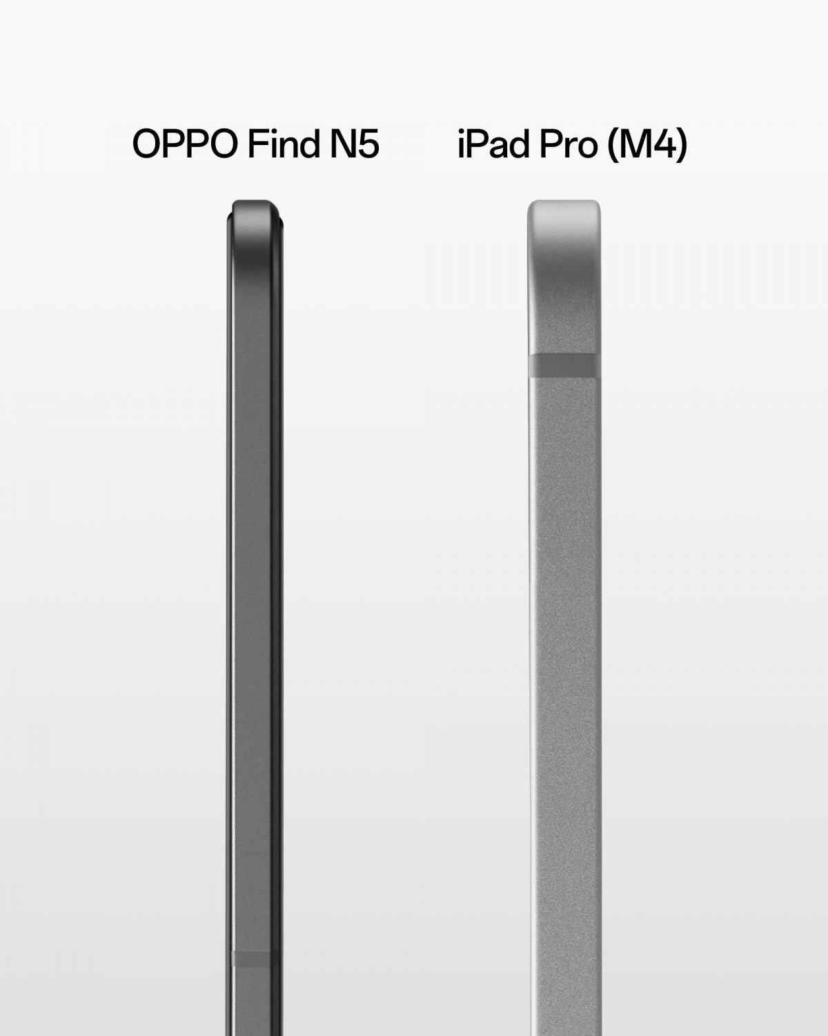 Oppo Find N5 new teaser sizes it up against the latest iPad Pro