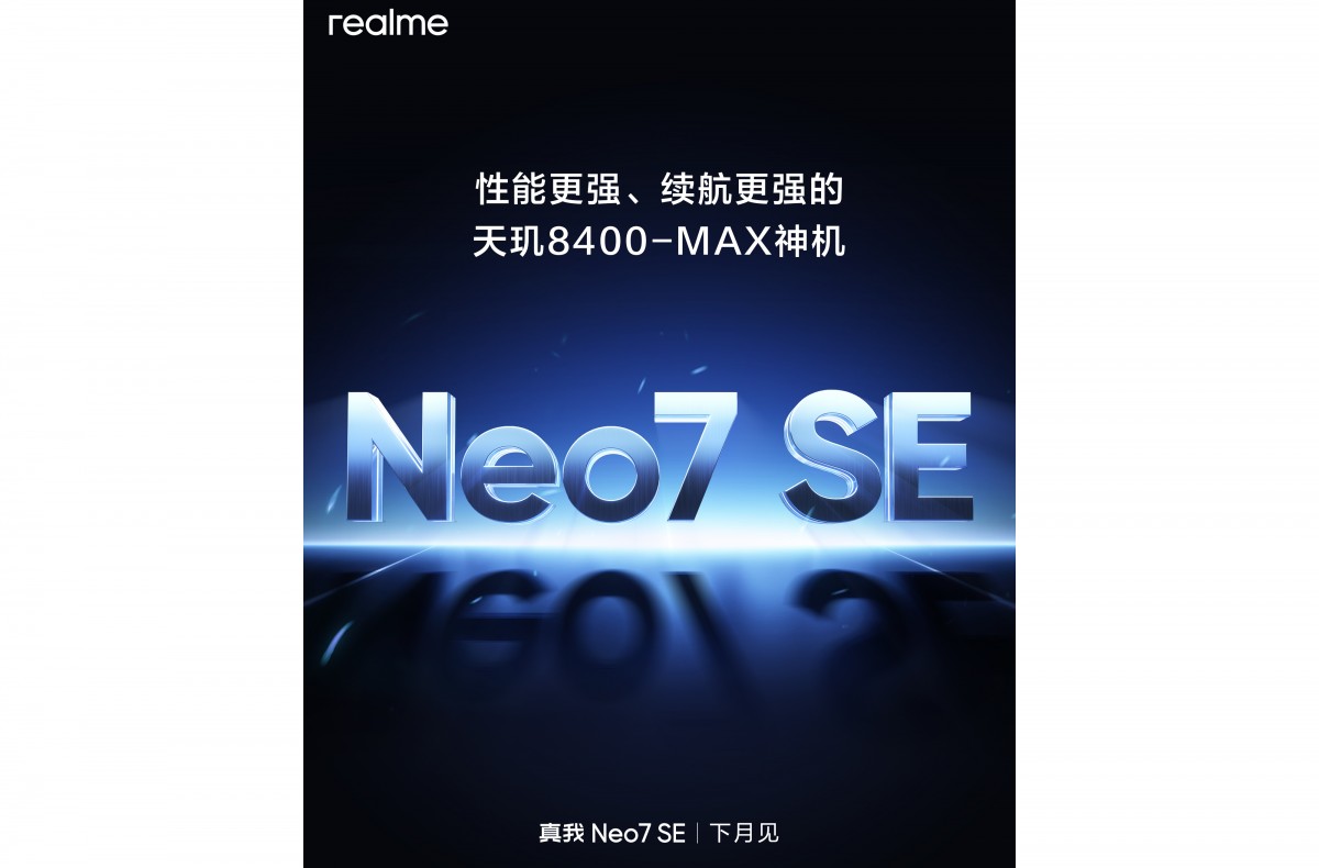 Realme confirms it's launching the Neo7 SE in February, battery size leaks