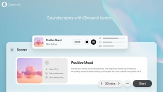 Opera Air lets you mix binaural beats, background music and ambient sounds