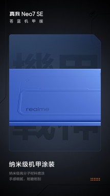 Realme Neo7 SE in Blue Mecha color