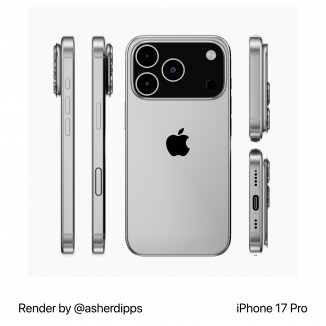 Speculative renders of iPhone 17 Pro: Silver