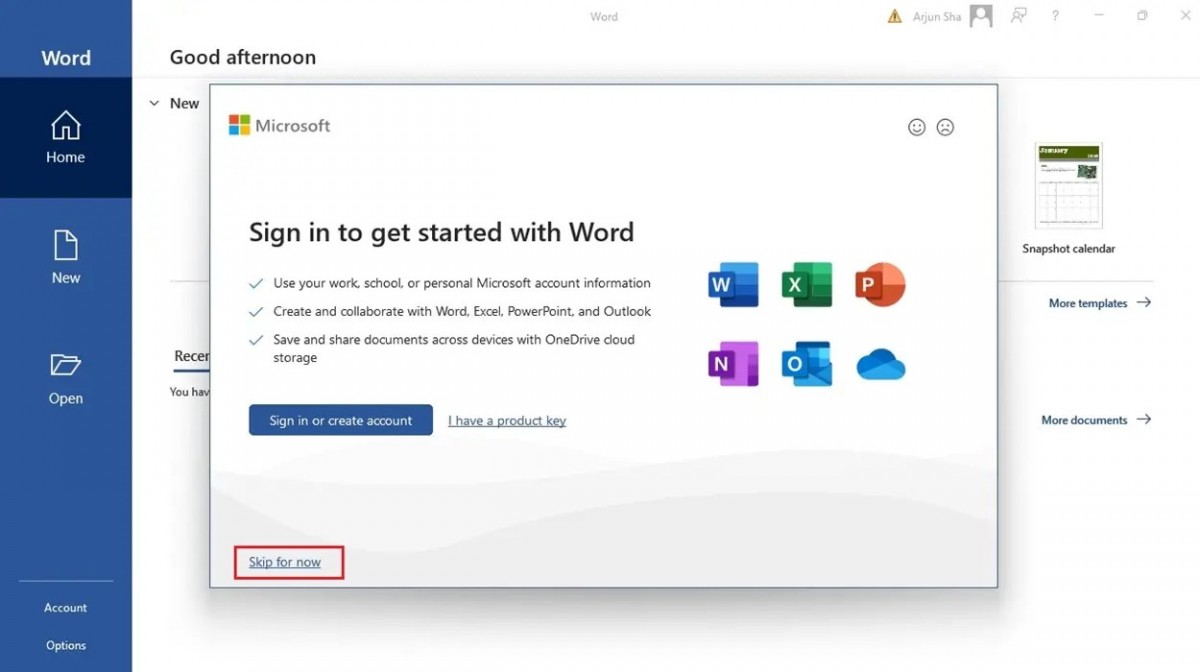 There's a free Microsoft Office option for Windows now, but it comes with ads