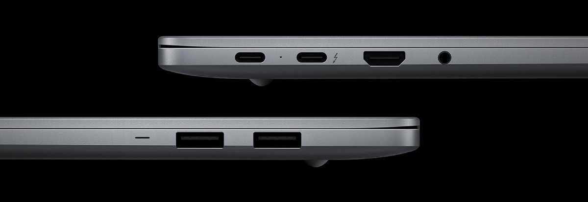 USB-C, Thunderbolt, two USB-A, HDMI and a headphone jack