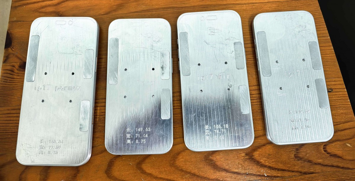 Apple's iPhone 17 series dummies sized-up in metal molds